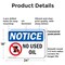 Signmission No Used Oil, 24 in W x Rectangle, Plastic OS-2PACK-NS-P-1824-L-16217 - alternate 6
